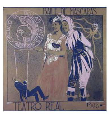 Alberti, Fernando. Accésit en el concurso de Carnaval de 1908. Una de las imágenes que ilustran el proyecto Surrealistos.